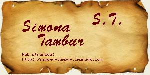 Simona Tambur vizit kartica
